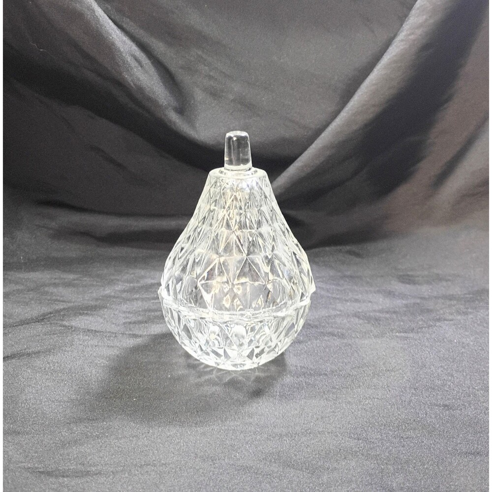 Vintage Pear Shaped Diamond Point Trinket Dish Italy